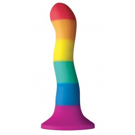 Радужный волнистый фаллоимитатор Colours Pride Edition 6" Wave Dildo - 19 см.